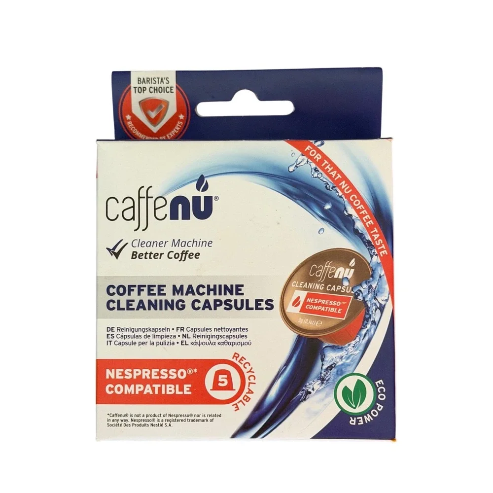 Caffenu Coffee Machine Cleaning Capsules 5ct Nespresso Original Line Compatible